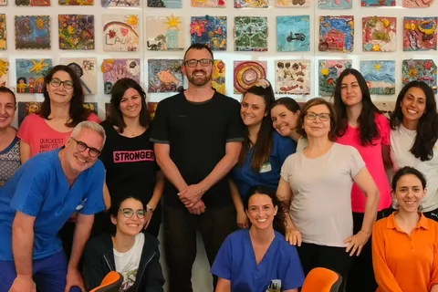 Jérôme Bouteiller lors d’une formation en milieu hospitalier